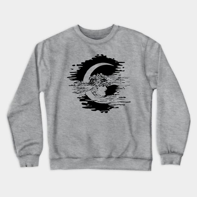 Girl in the Moon Crewneck Sweatshirt by Lil-Bit-Batty